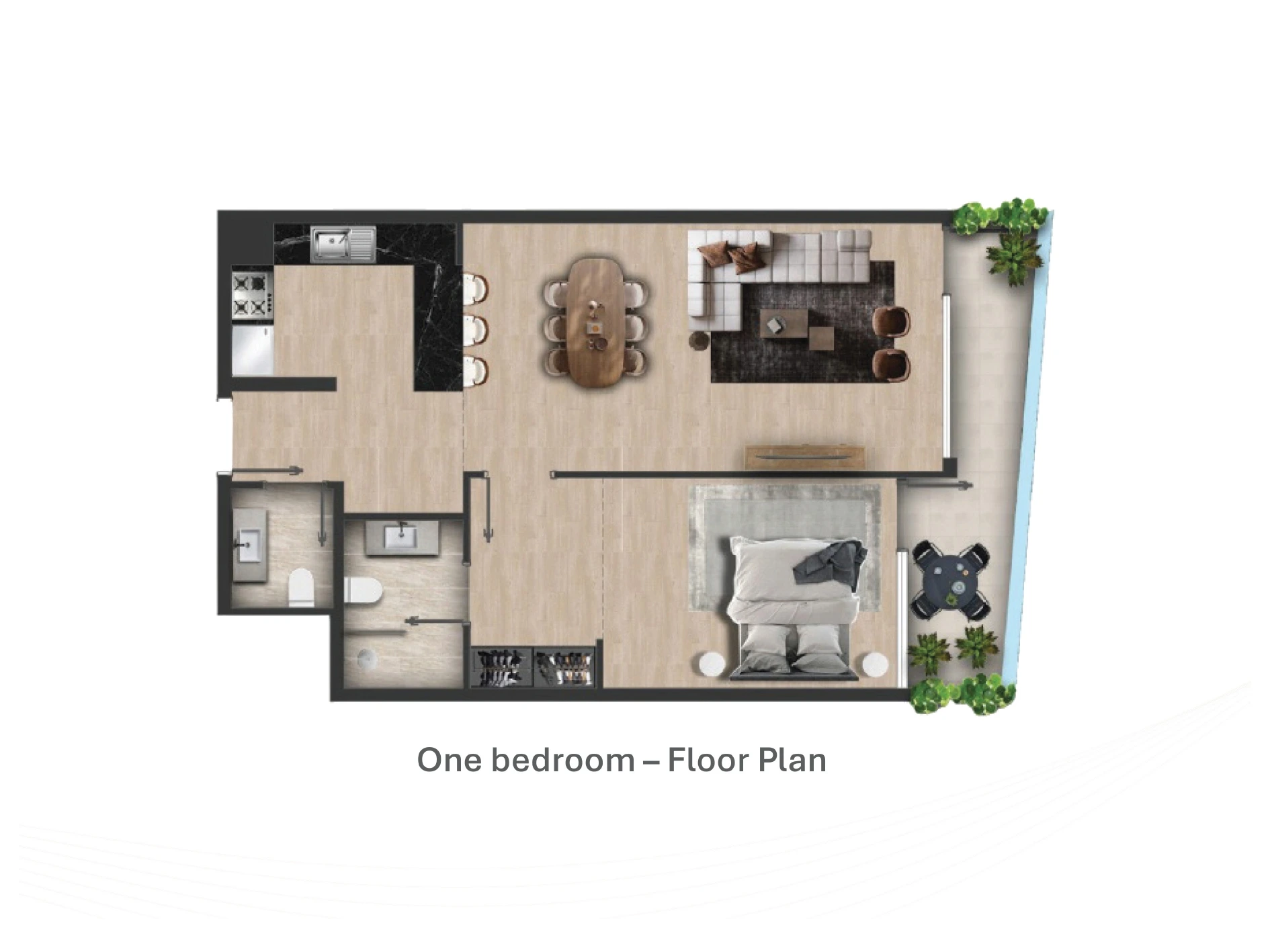 غرفة وصالة في دبي - مشروع بامكس